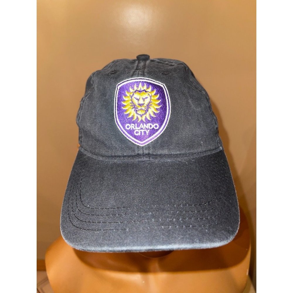 Adidas Unisex Black Orlando City MLS Adjustable Strapback Soccer Hat Cap Soccer